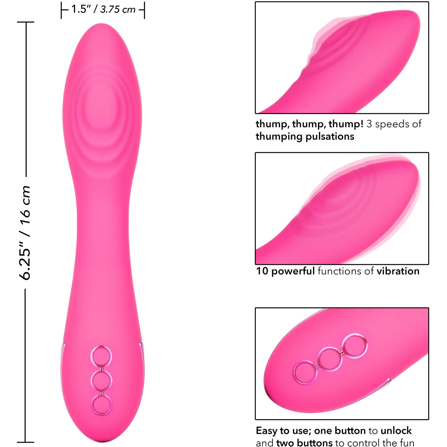 CalExotics® California Dreaming – Surf City Centerfold – Vibrator - Pink