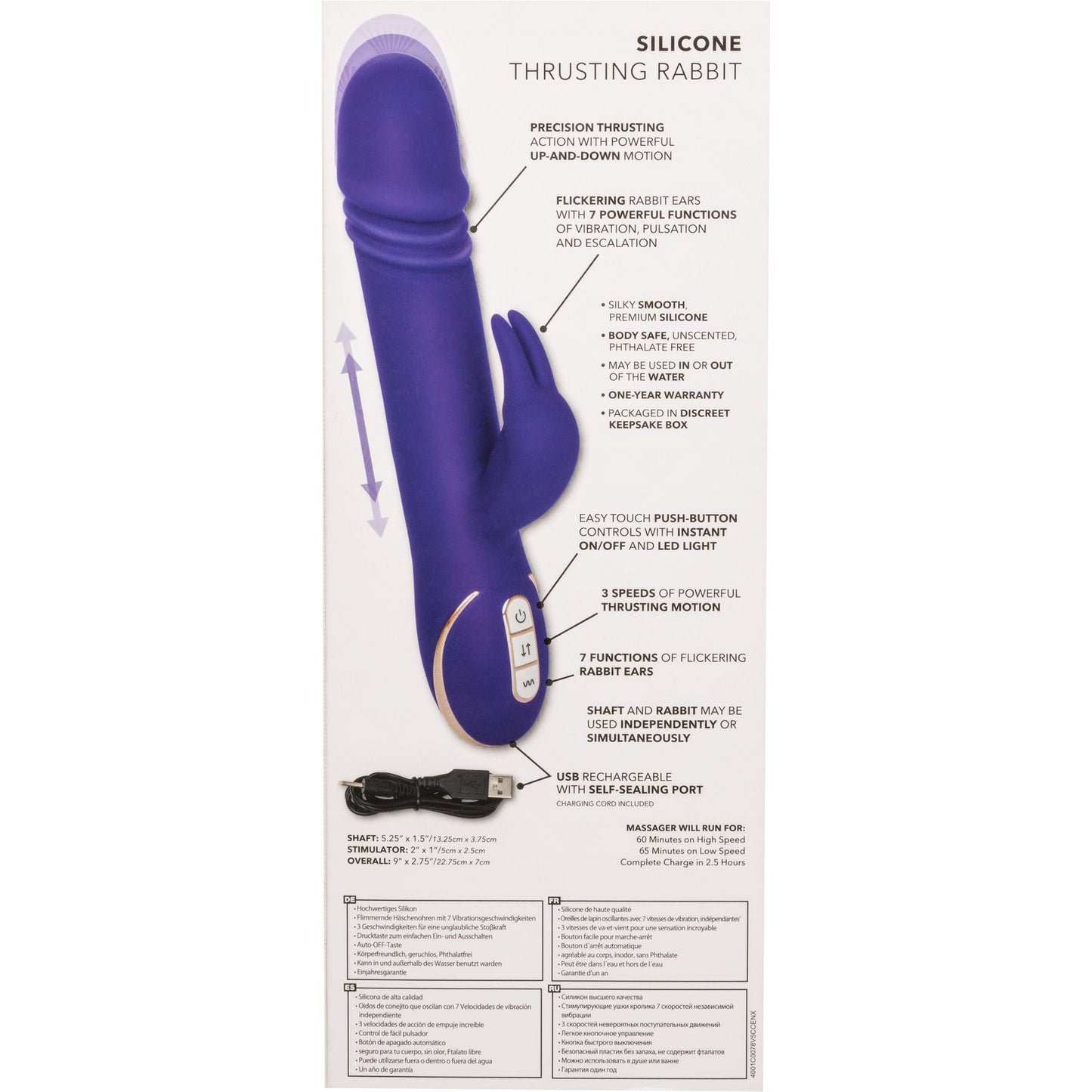 CalExotics® Jack Rabbit Signature - Silicone Thrusting Rabbit - Purple