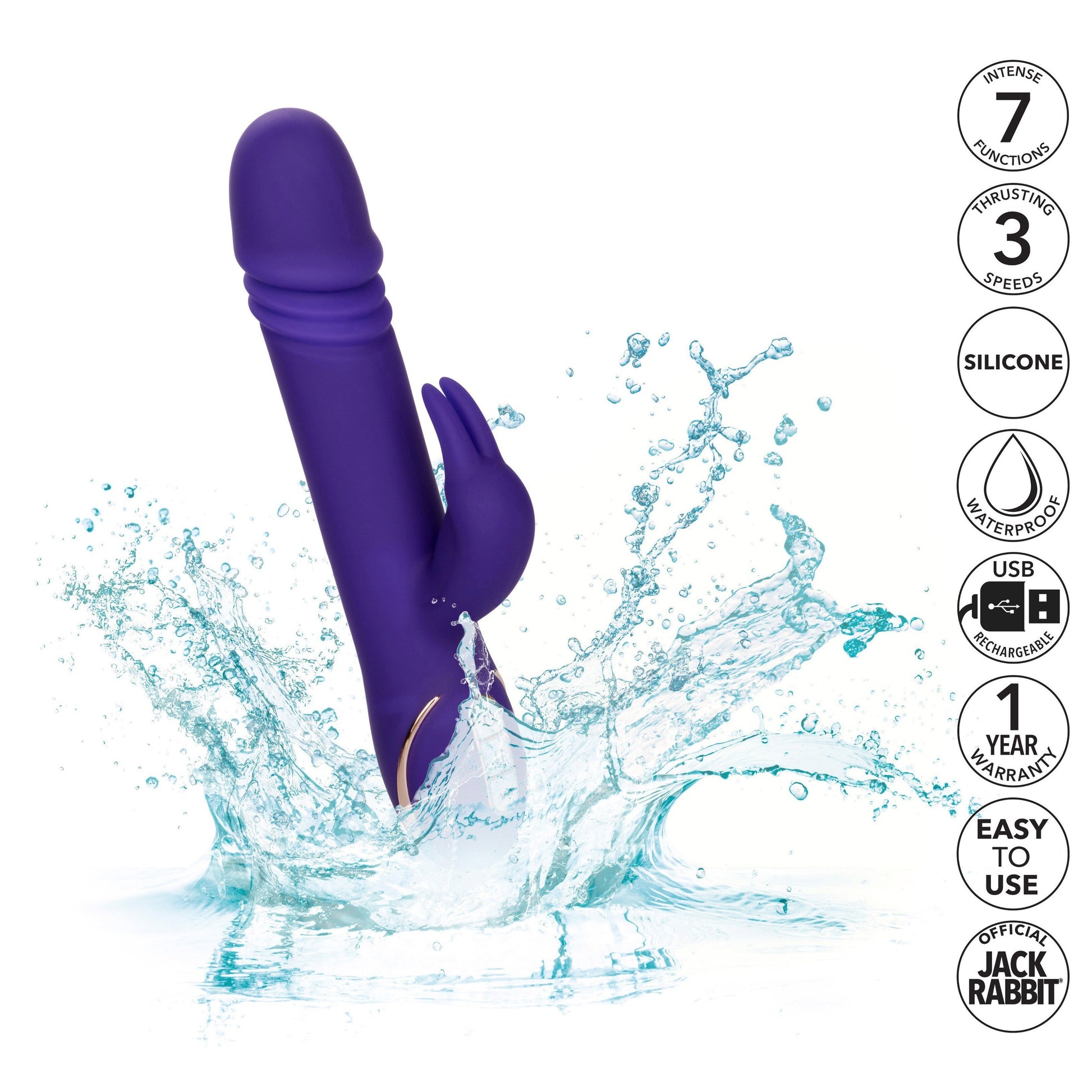 CalExotics® Jack Rabbit Signature - Silicone Thrusting Rabbit - Purple