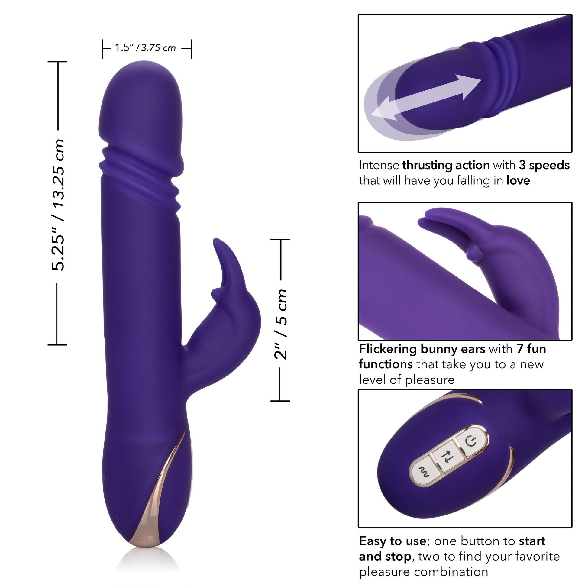 CalExotics® Jack Rabbit Signature - Silicone Thrusting Rabbit - Purple