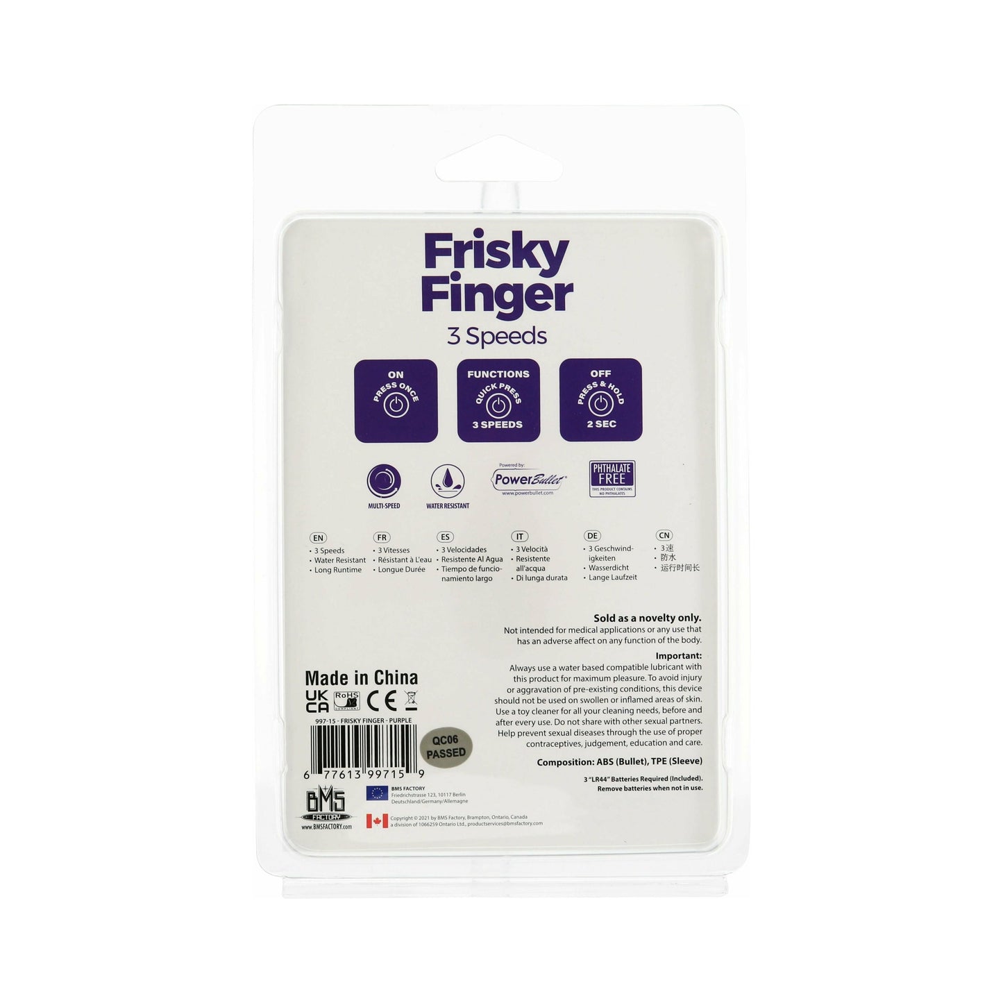 PowerBullet Frisky Finger - Purple