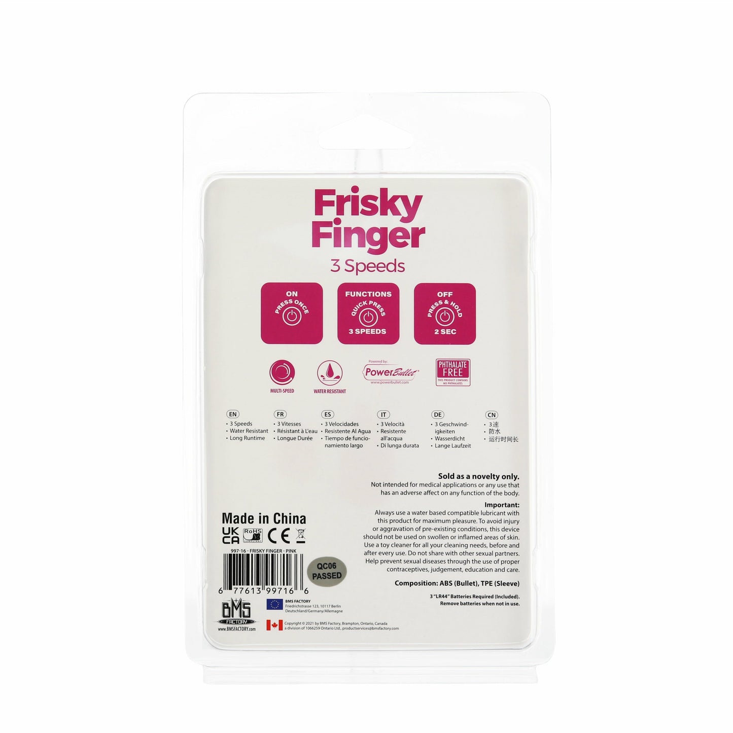 PowerBullet Frisky Finger - Pink