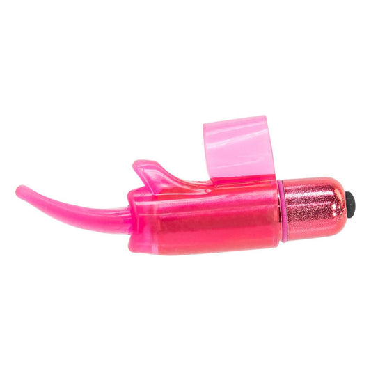 Pure Love® - Vibrating Tongue Shaped Finger Sleeve Bullet - Pink