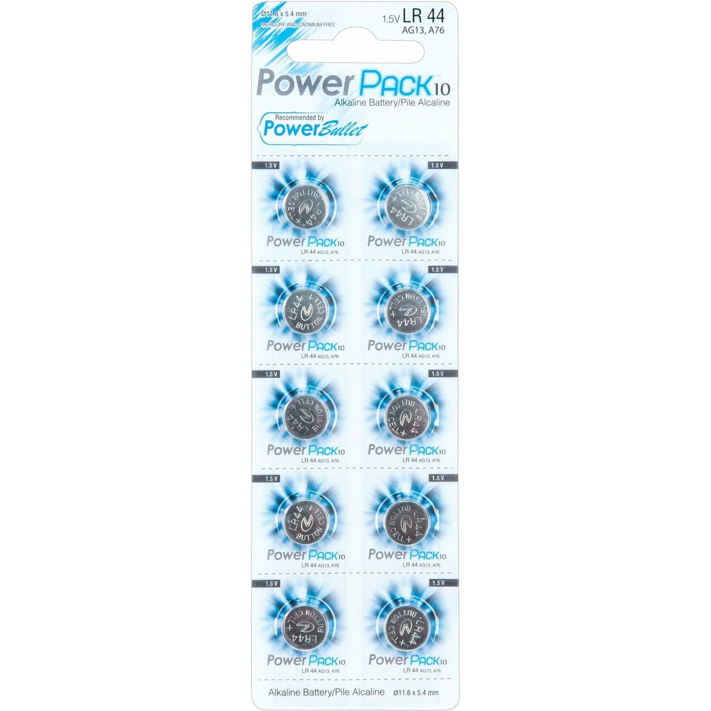 Nanma LR44 Cell Battery - 10 Pack