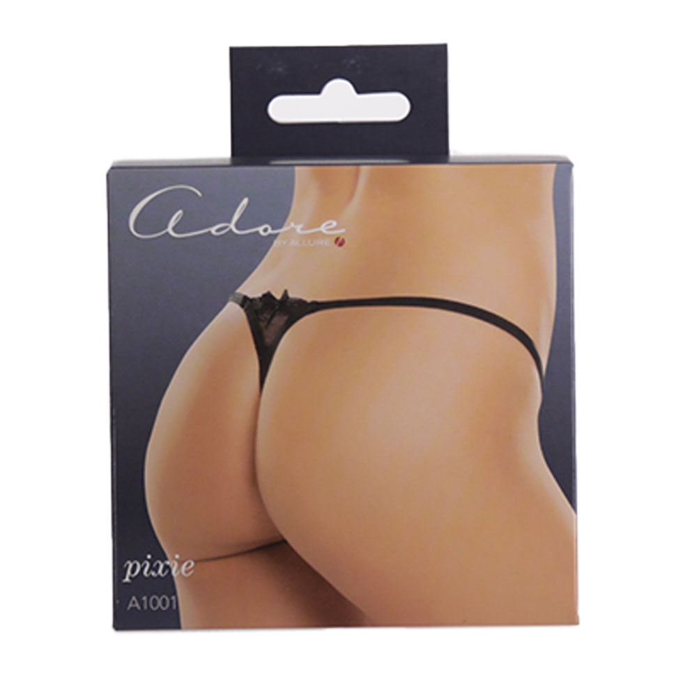 Adore by Allure Pixie Panty – One Size Fits Most – Black