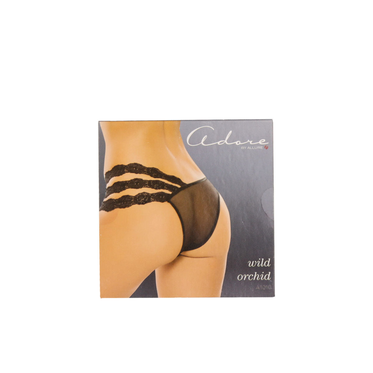 Allure Wild Orchid Sheer Panty – One Size Fits Most - Black