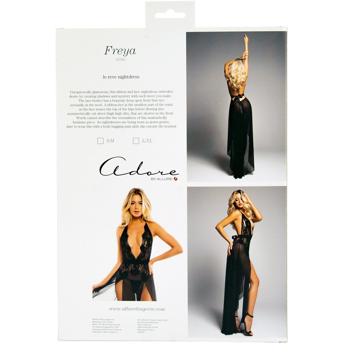 Adore By Allure – Freya Le Reve Dress – Black - L/XL