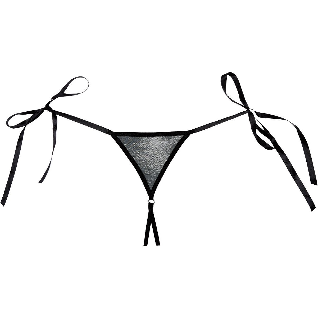 Adore By Allure – Crotchless Scalloped Lace Lolita Panty - Black