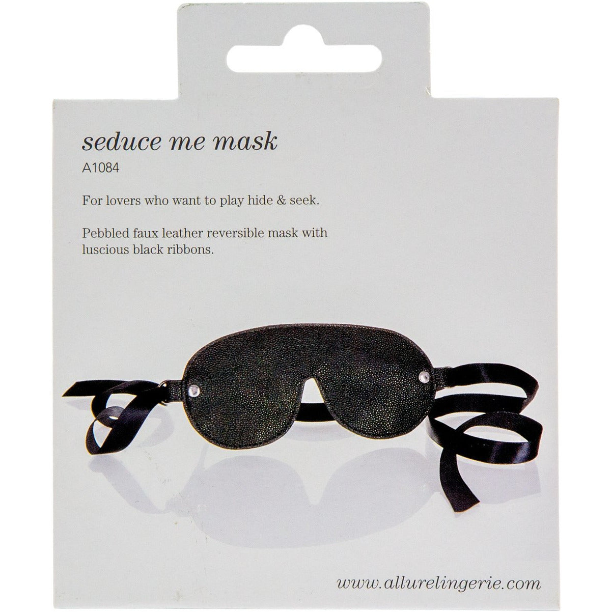 Adore By Allure – Pebbled Faux Leather Reversible Mask - Black
