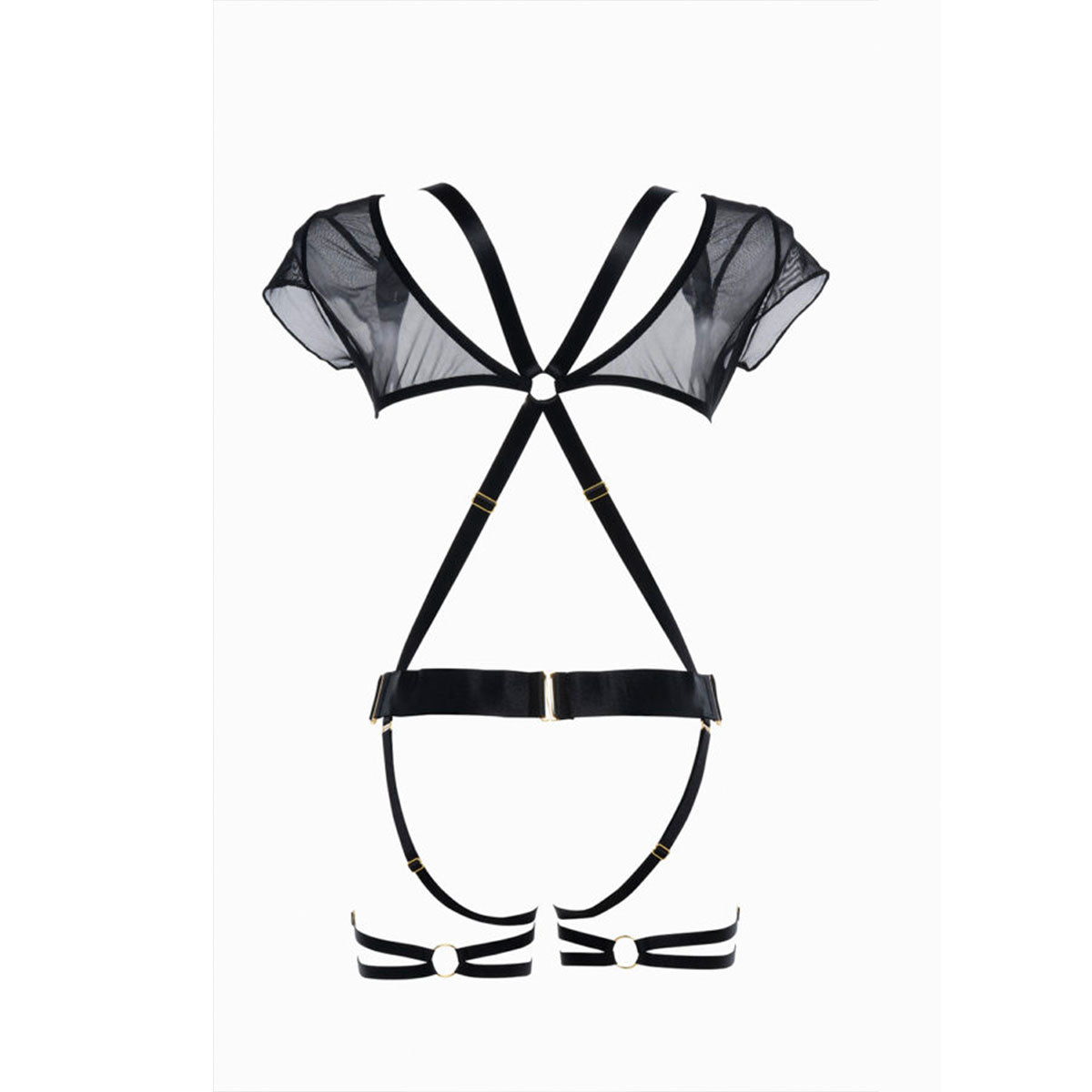 Adore by Allure - St. Tropez Babe - Suspender Harness Teddy - Black - OS