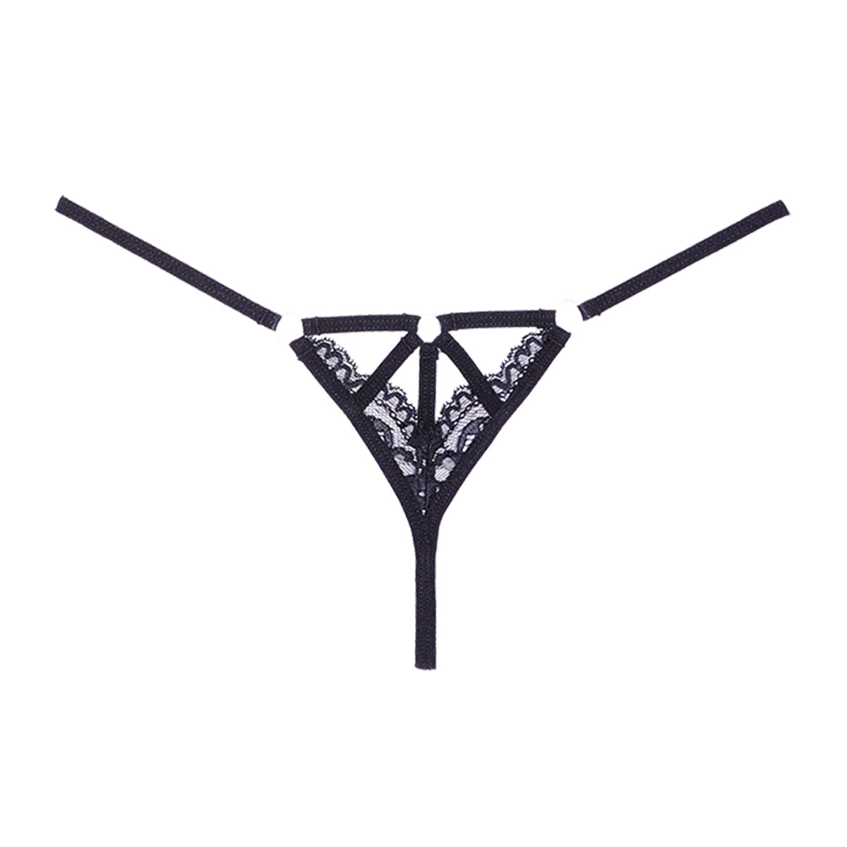 Adore by Allure Do Not Disturb Lace Thong - Black