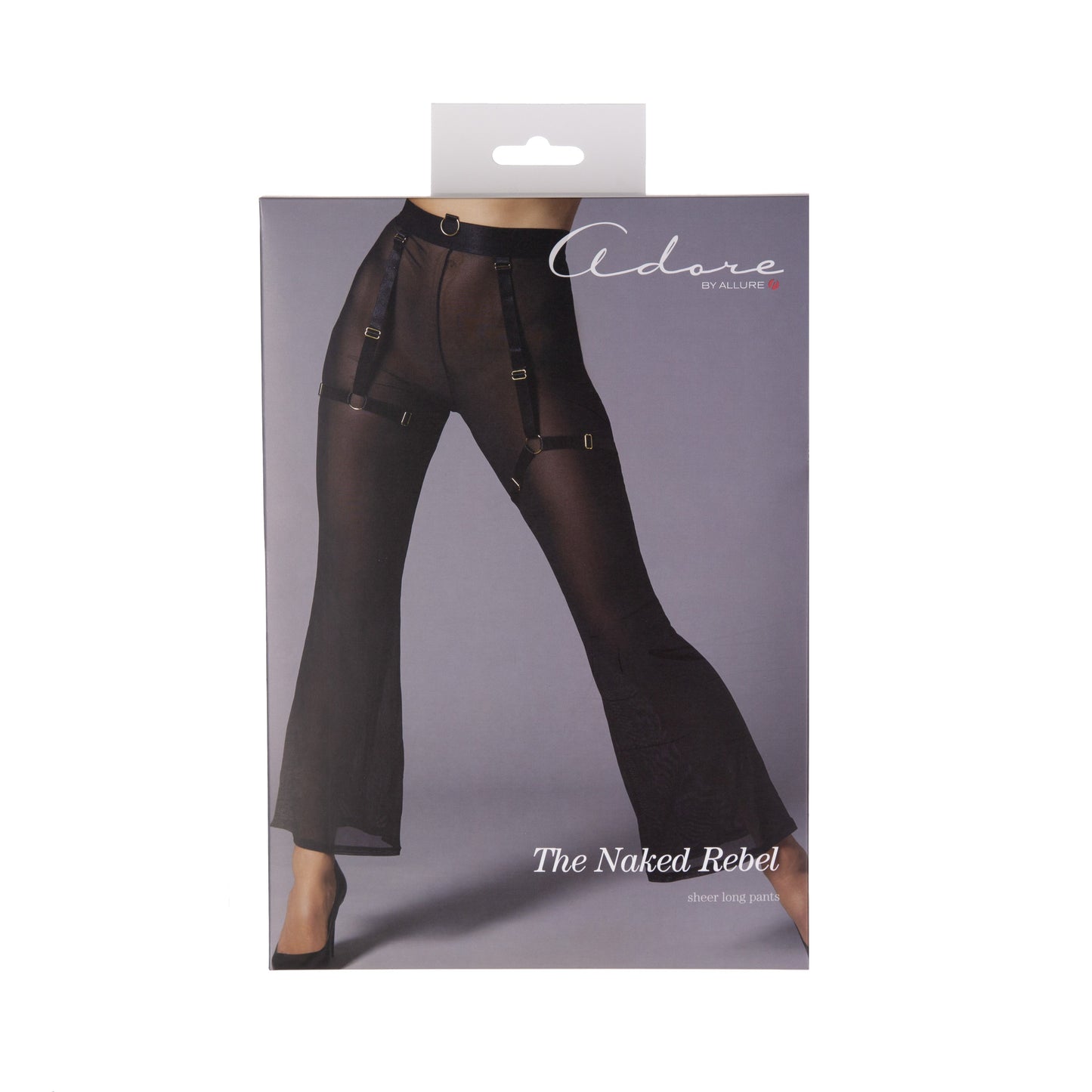 Adore by Allure The Naked Rebel Sheer Long Pants - Black