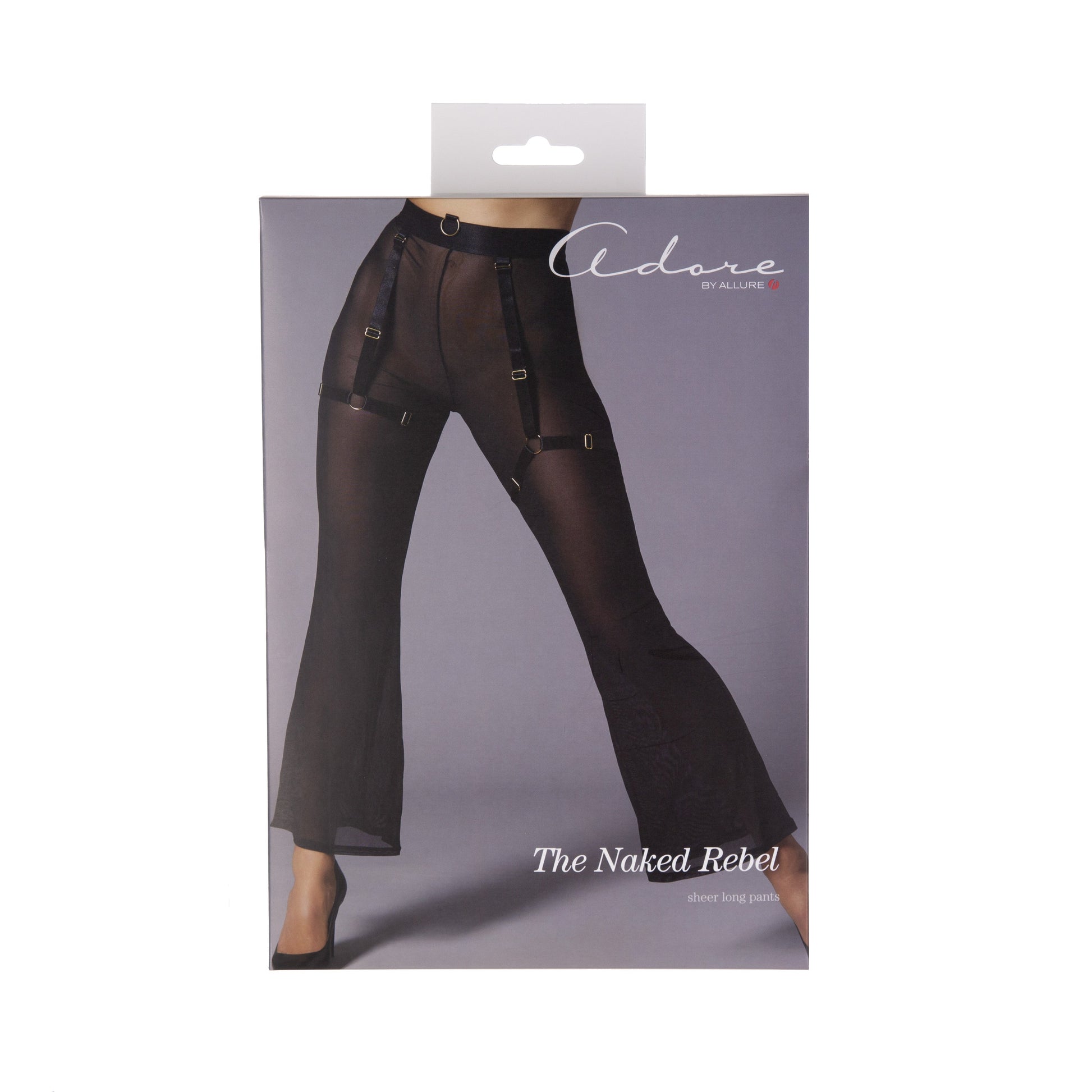 Adore by Allure The Naked Rebel Sheer Long Pants - Black