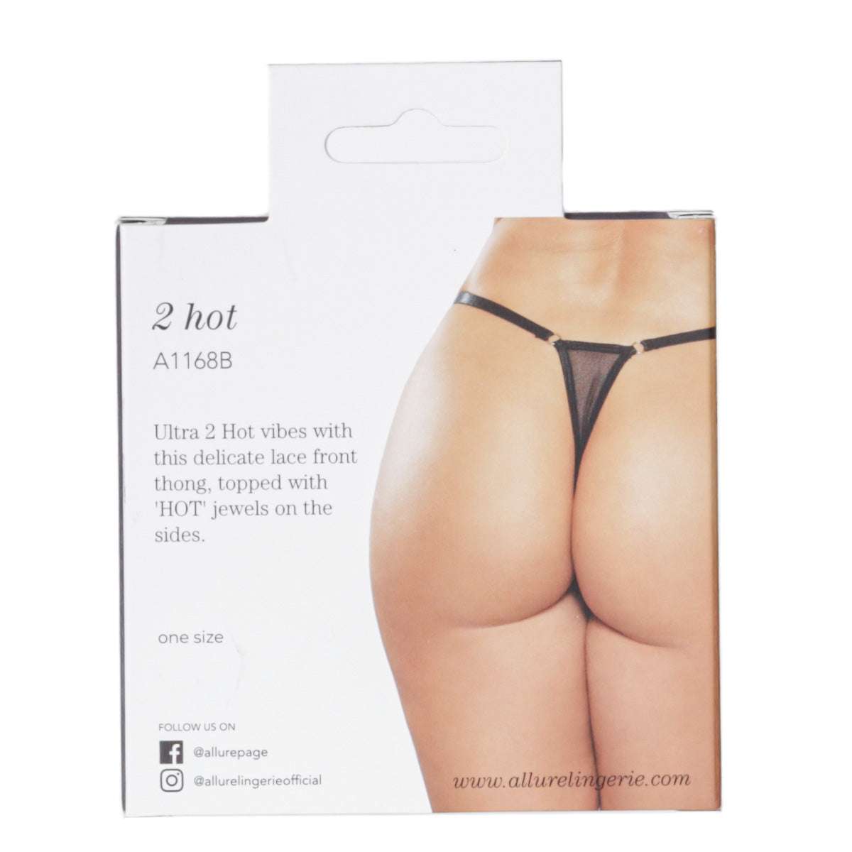 Allure 2 Hot Thong – Black – One Size Fits Most