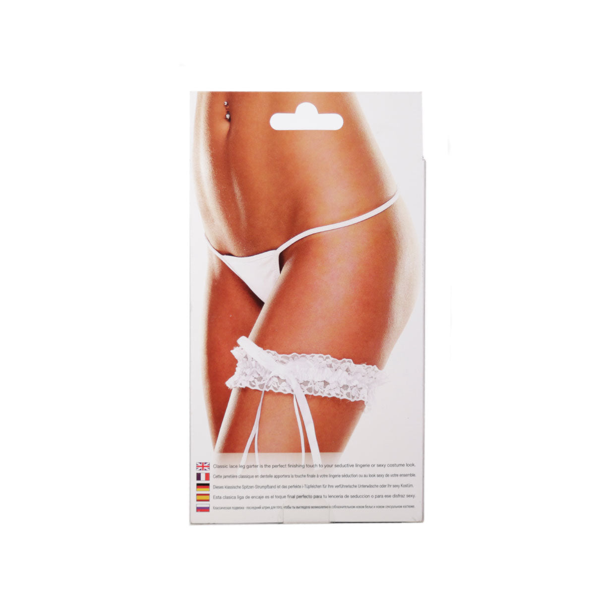 Ann Devine Lace Garter - White - OS