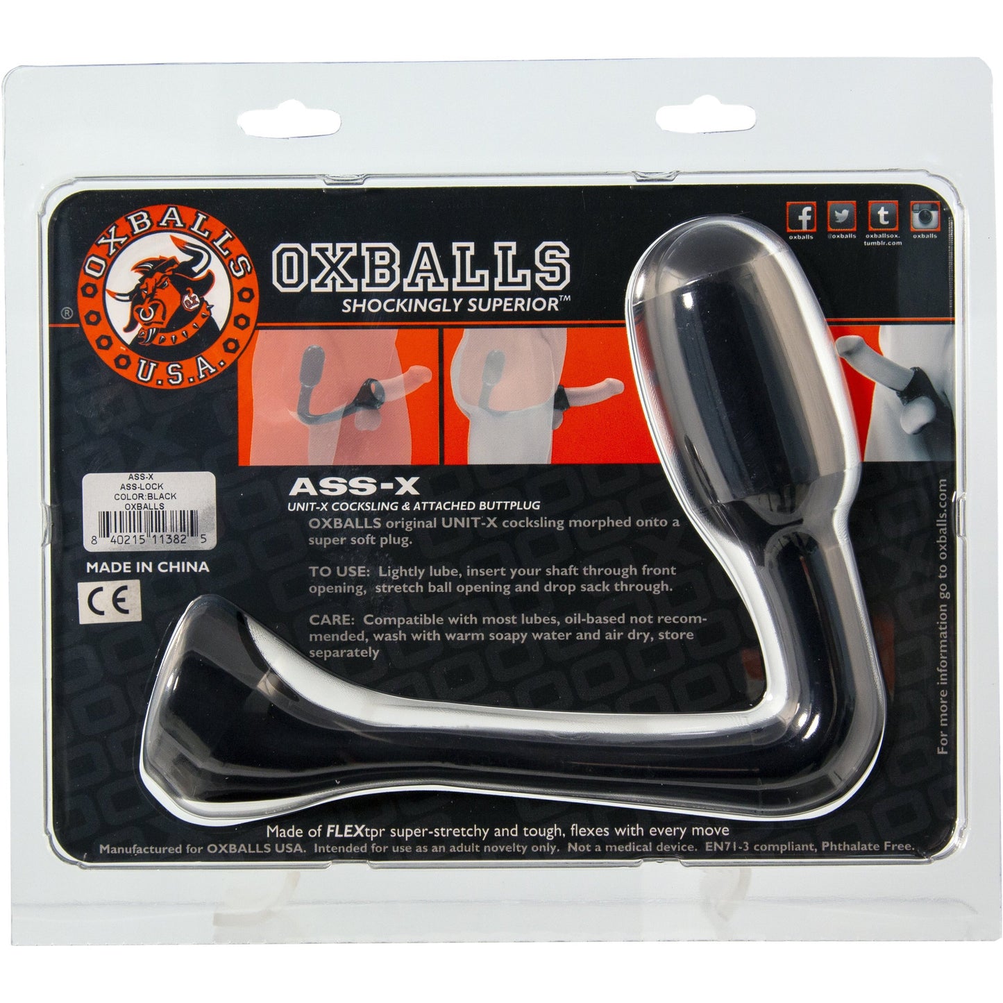 Oxballs ASS-X Ass-Lock – Black