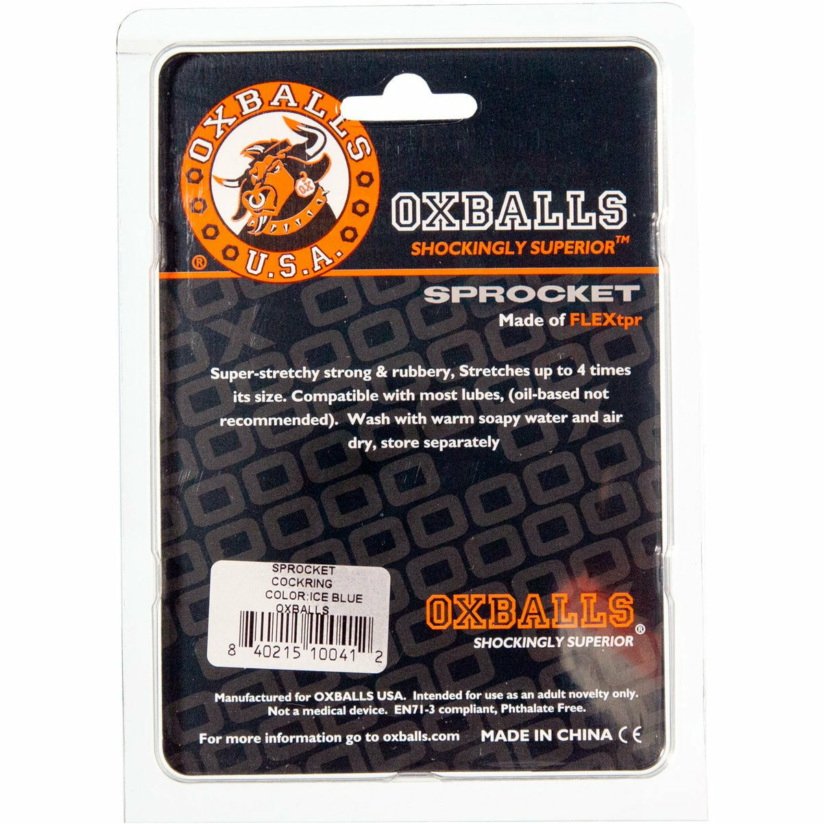 Oxballs Sprocket Cockring – Ice Blue