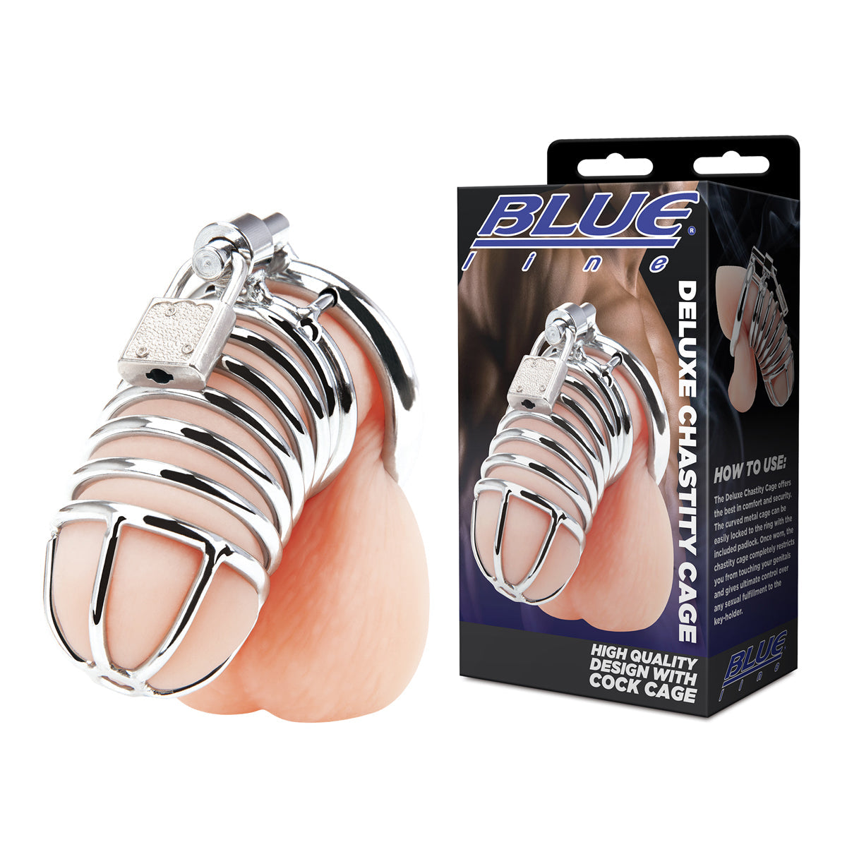 Blue Line - Deluxe Chastity Cage
