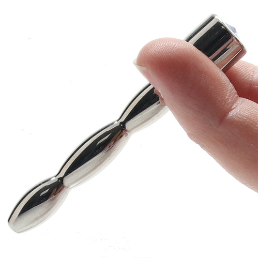 Other Brands Blue Line 2“ Stainless Steel Bling Bling Wavy Penis Plug
