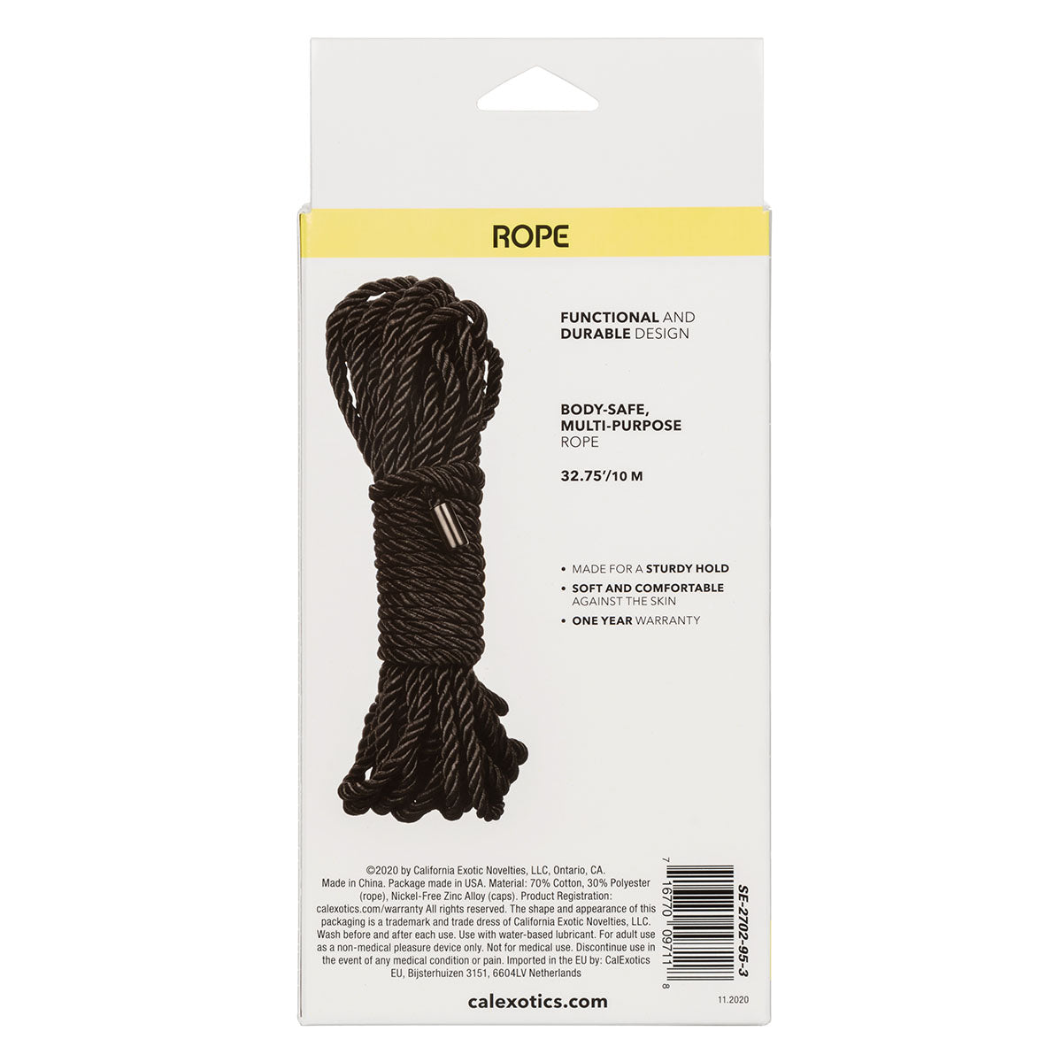 CalExotics® Boundless Rope – Black – 10 Metres