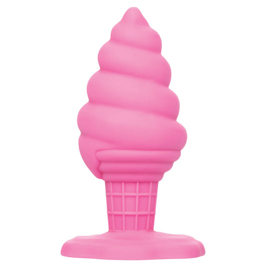 CalExotics® - Naughty Bits - Yum Bum Ice Cream Cone - Silicone Butt Plug - Pink