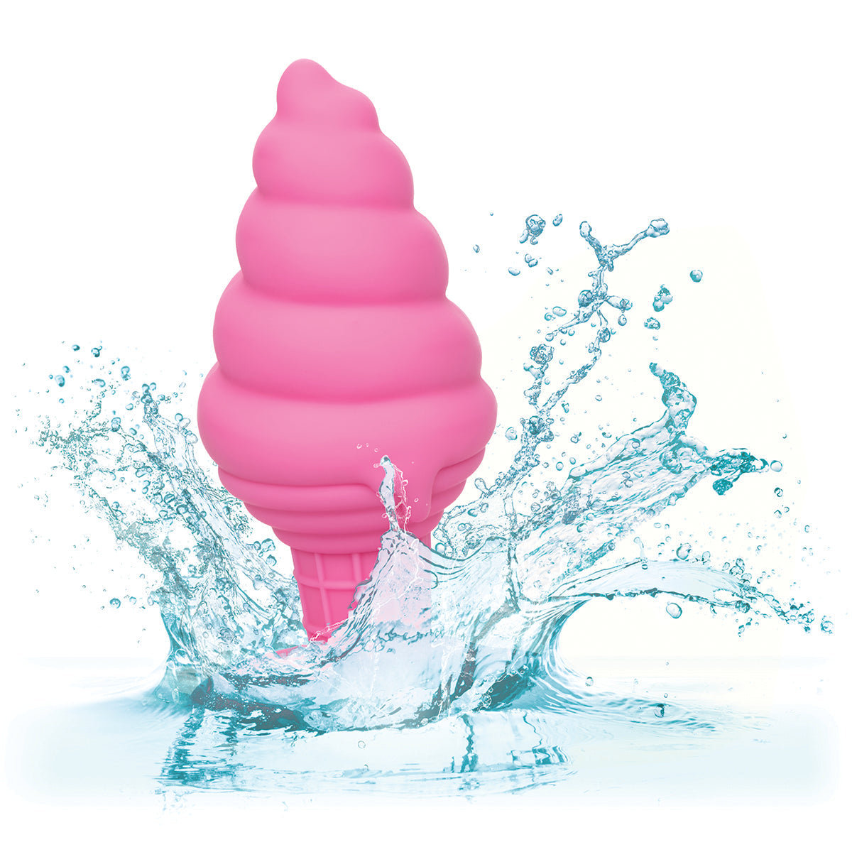 CalExotics® - Naughty Bits - Yum Bum Ice Cream Cone - Silicone Butt Plug - Pink