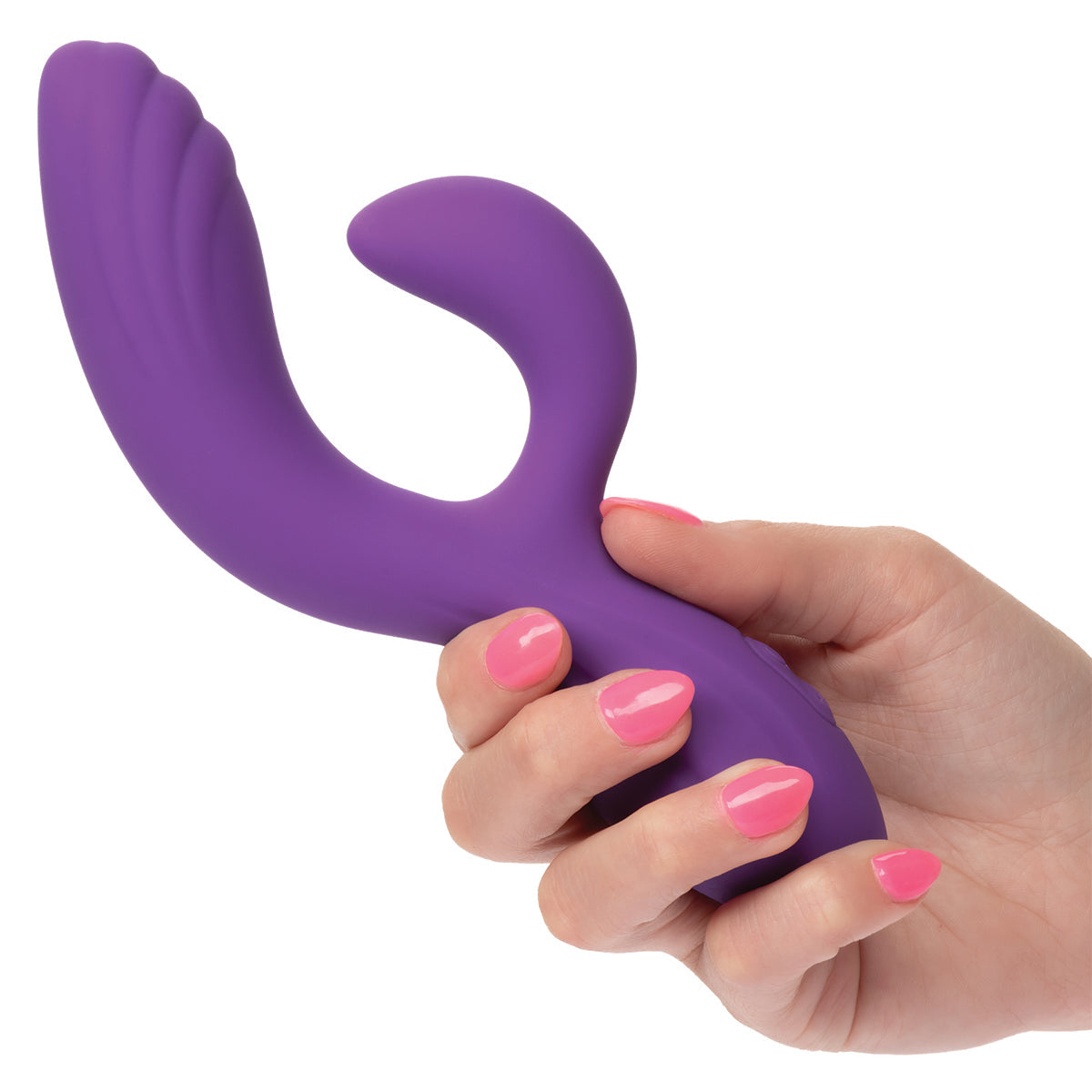 CalExotics® – Stella – Liquid Silicone - “C” Curve Vibrator - Purple