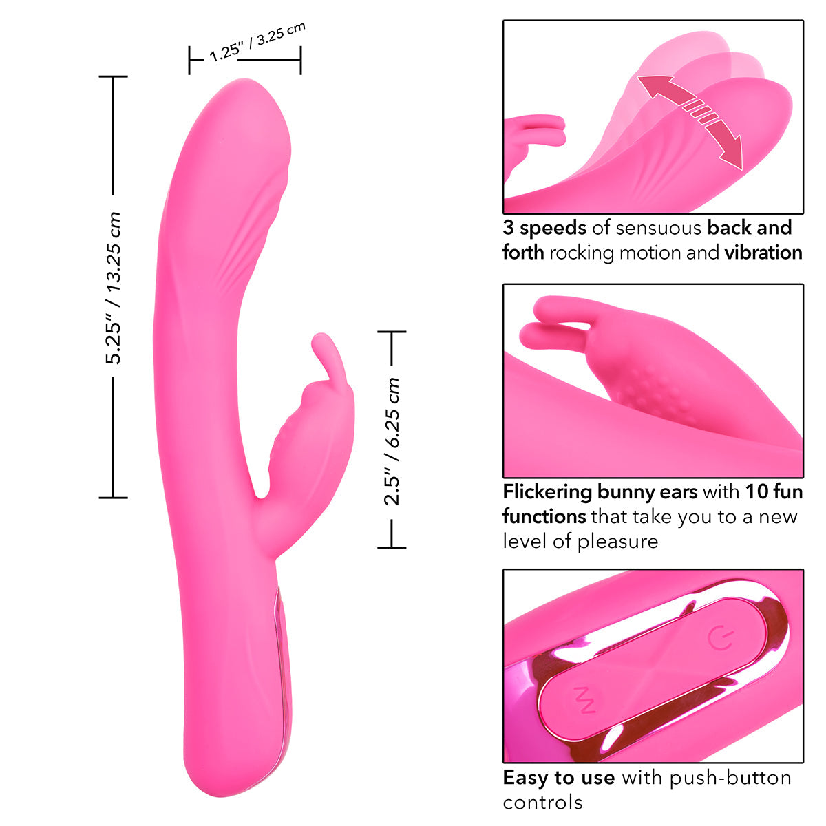 CalExotics® Jack Rabbit Elite Beaded G Rabbit – Pink