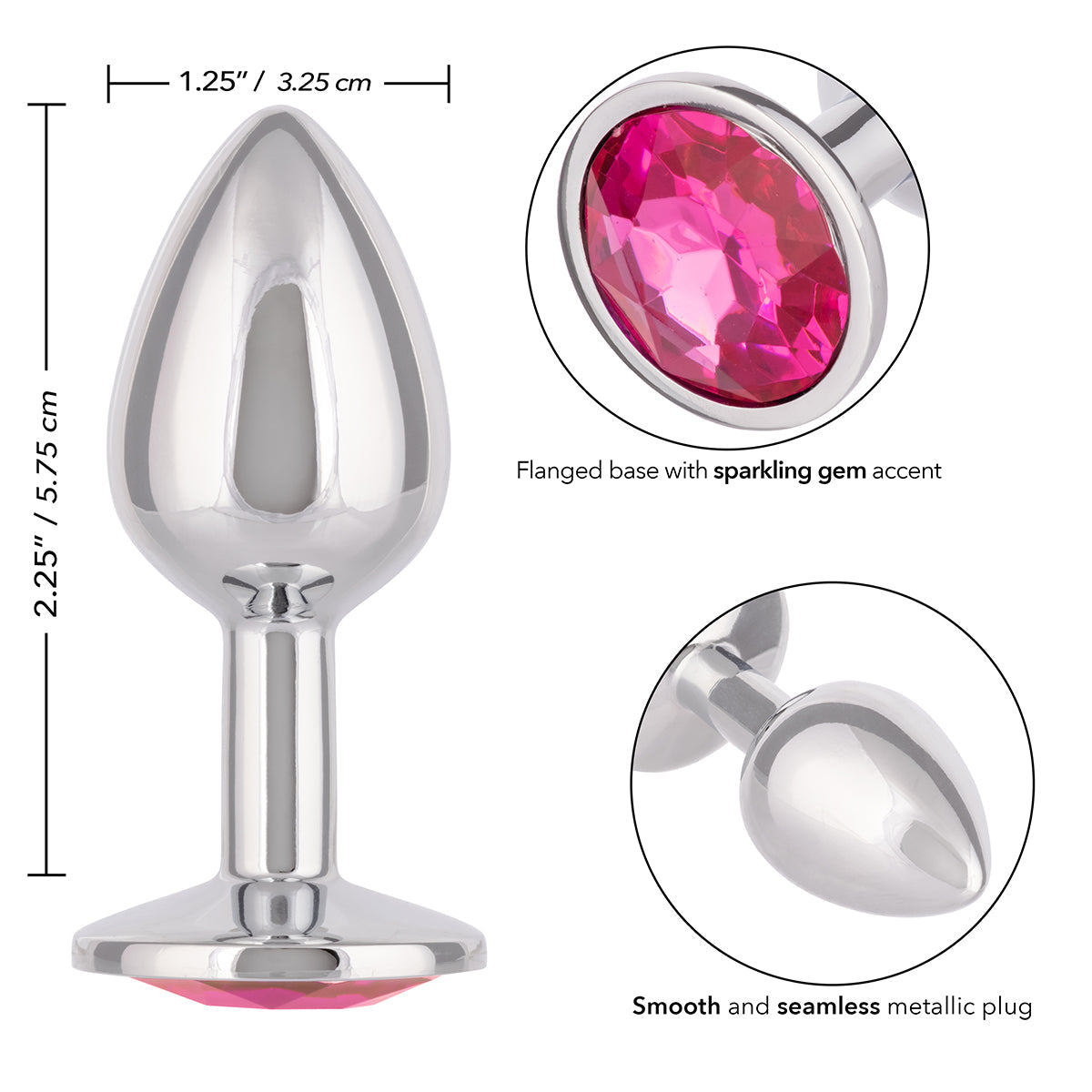 CalExotics® Jewel Small Rose Plug - Rose