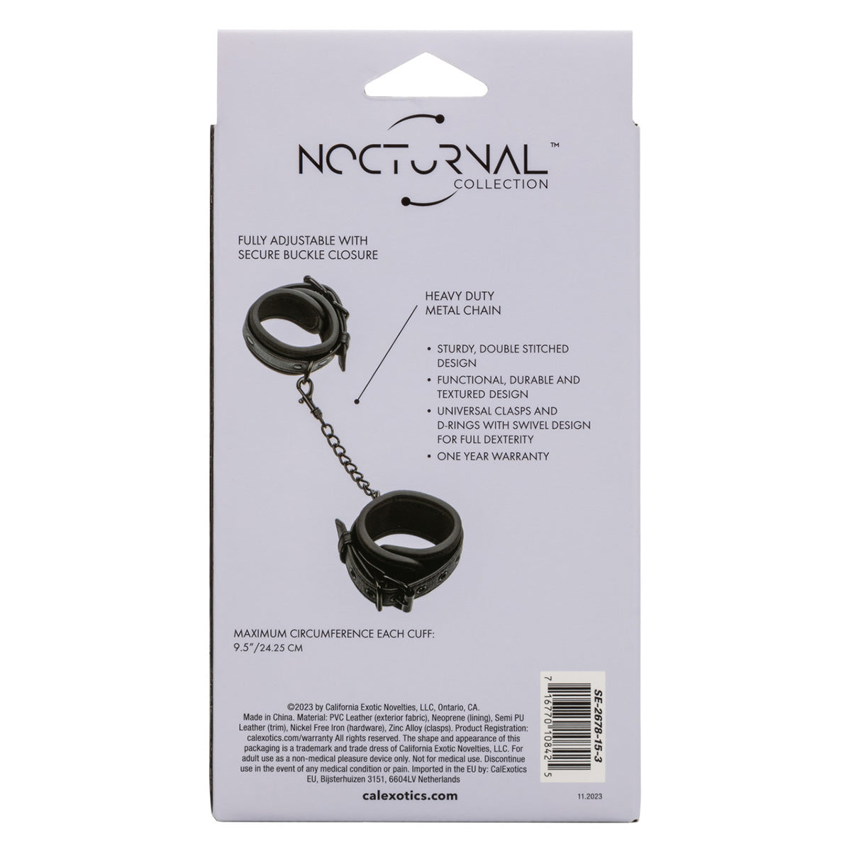 CalExotics® Nocturnal Wrist Cuffs - Black