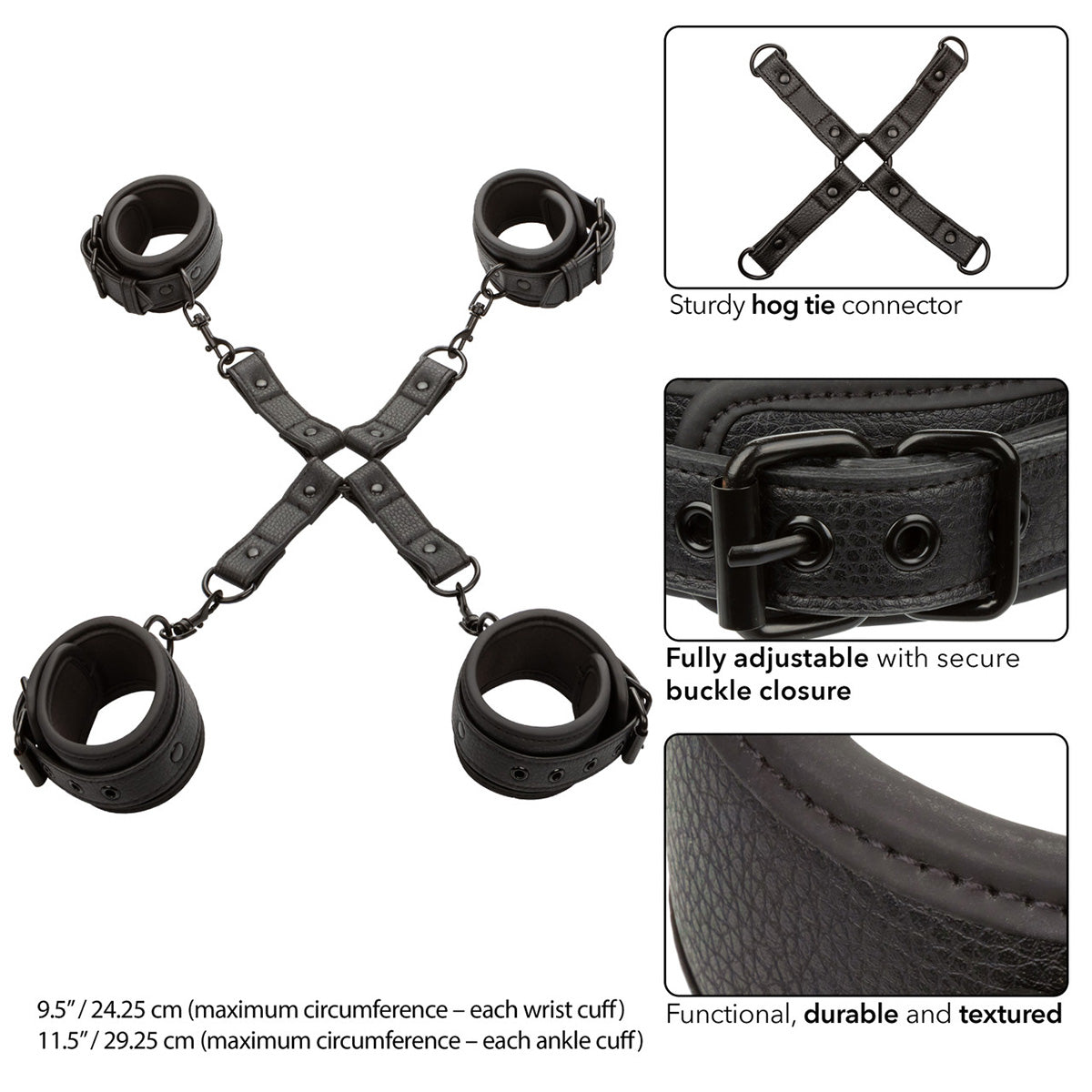 CalExotics® Nocturnal Collection Hog Tie - Black
