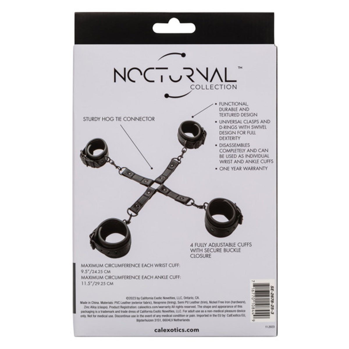 CalExotics® Nocturnal Collection Hog Tie - Black