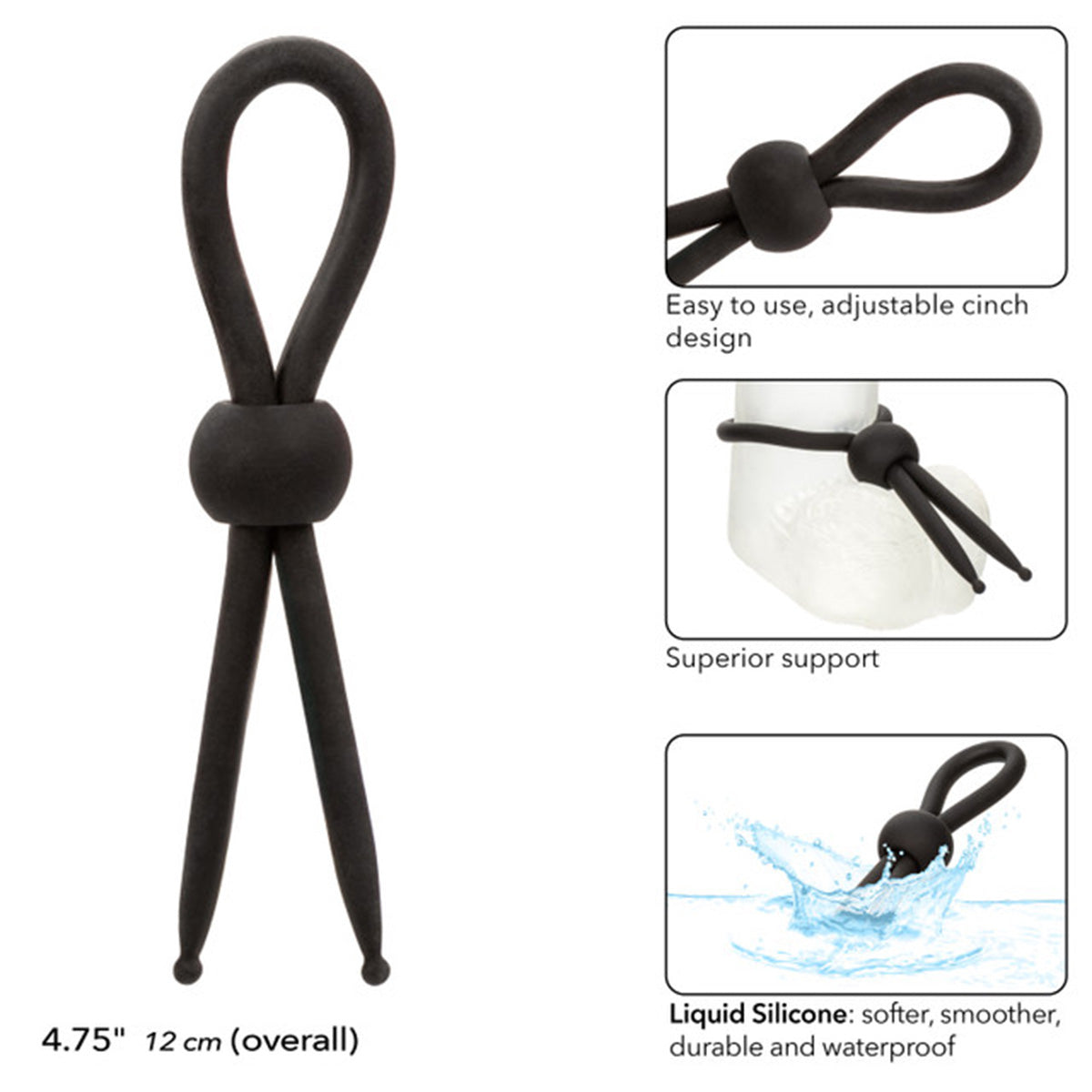CalExotics® Alpha Liquid Silicone Lasso - Black
