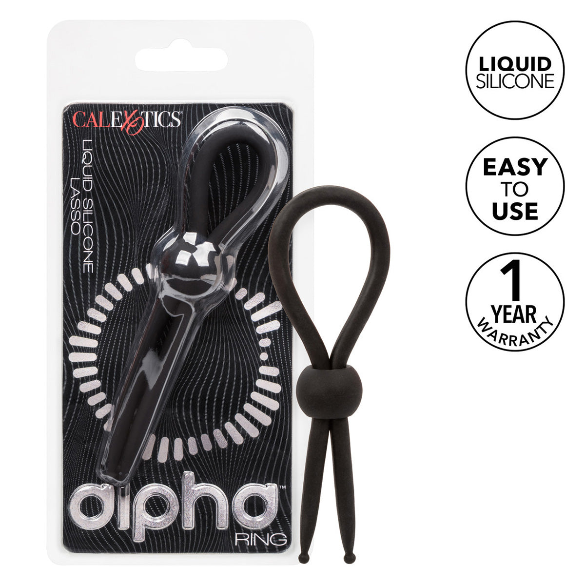CalExotics® Alpha Liquid Silicone Lasso - Black