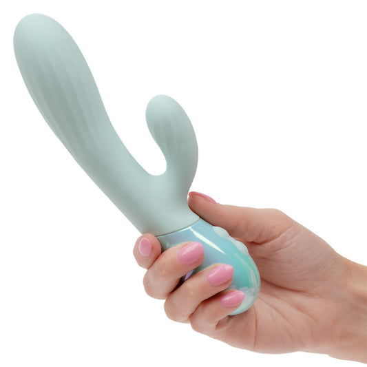 CalExotics® Aura Dual Ripple Vibe - Light Blue