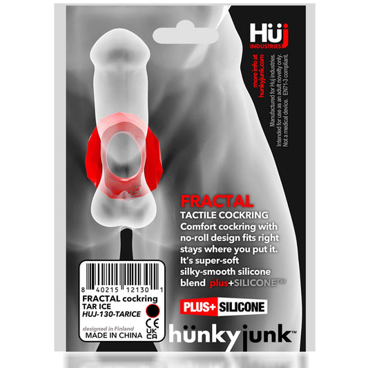 Oxballs - Hünkyjunk™ Fractal Tactile Cockring - Clear Ice