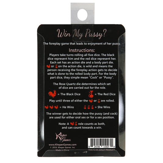 Kheper Games Win My Pussy - Sex Dice