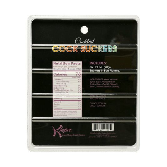 Kheper Games - Cocktail Cock Suckers Candy - Pack of 6