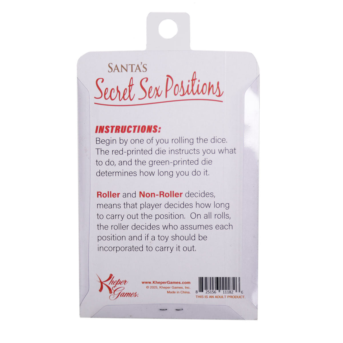 Santa’s Secret Sex Positions Dice