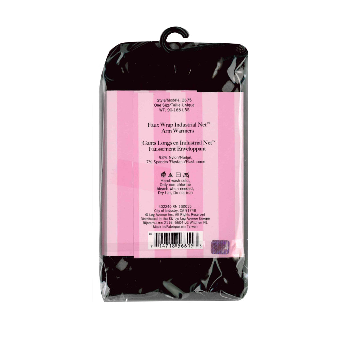 Leg Avenue® - Faux Wrap Industrial Net™ Arm Warmers – Black – OS