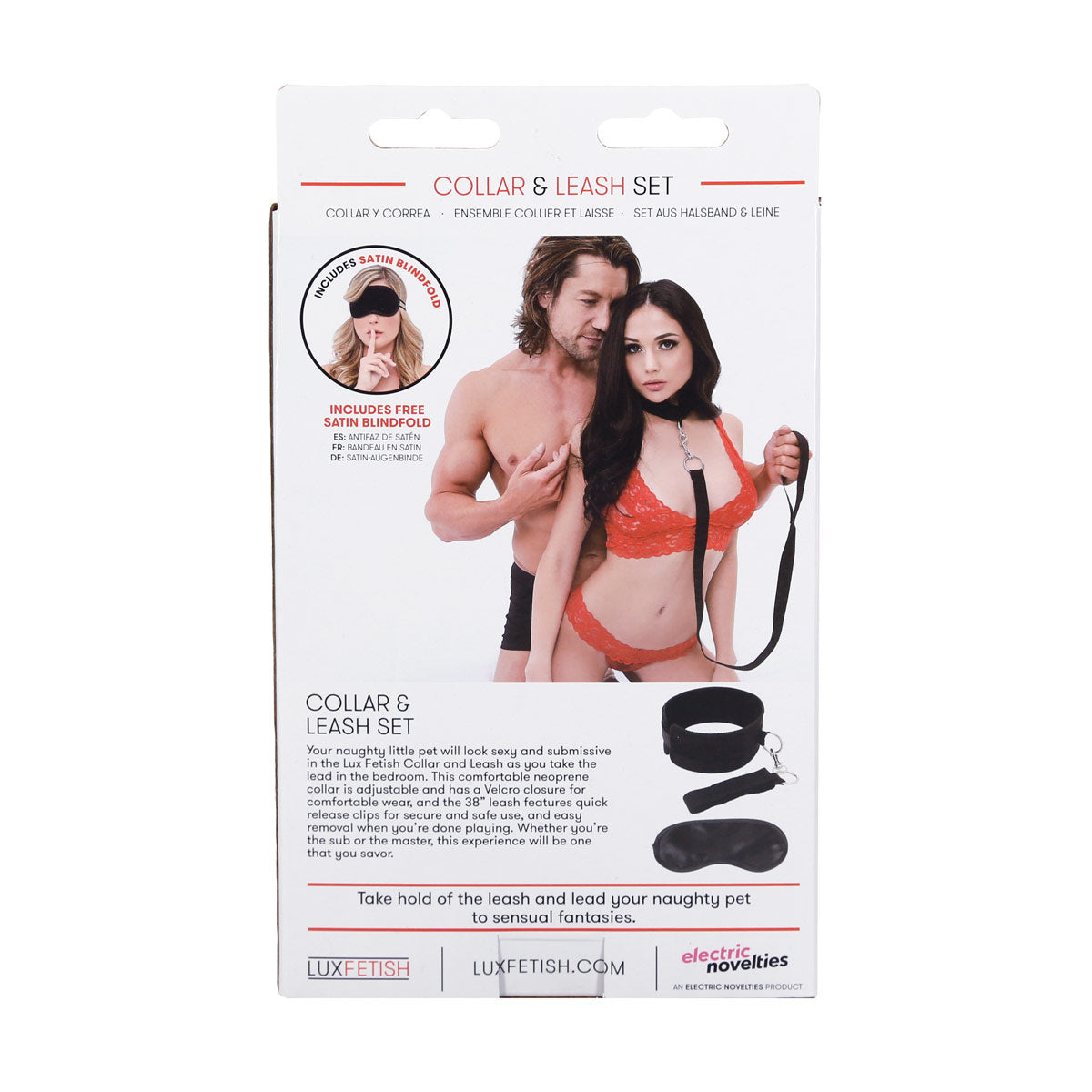 Lux Fetish Collar and Leash Set - Black