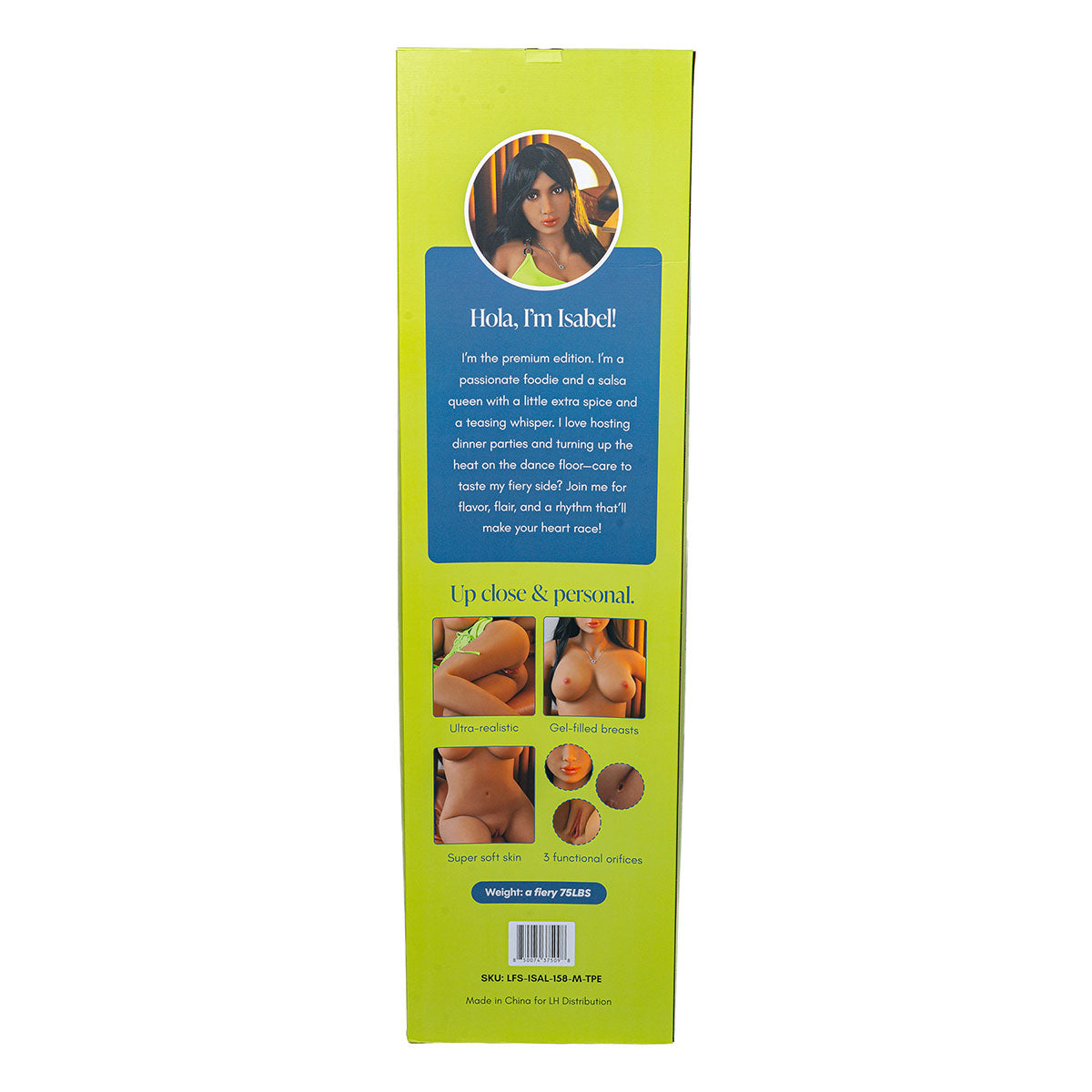 Hornie Sensiskin Love Doll Isabel 5ft 2in. Caramel with Dark Hair