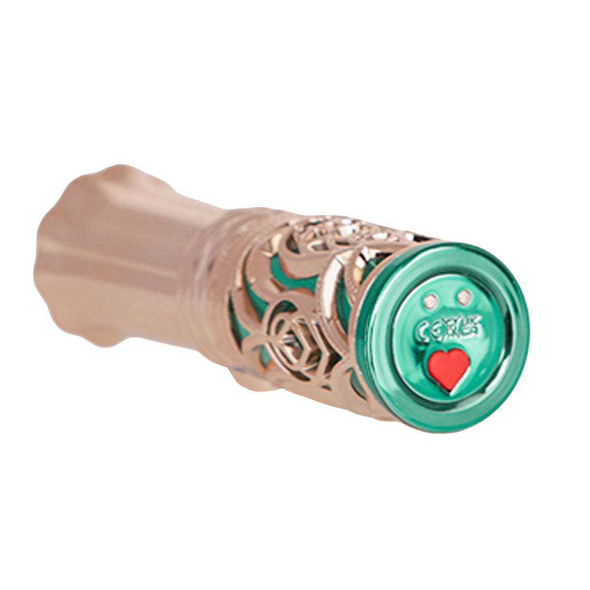 BMS Factory Emerald Kiss Lipstick - Green and Rose Gold