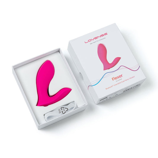 Lovense - Flexer - Bluetooth® Insertable Dual Panty Vibrator – Pink