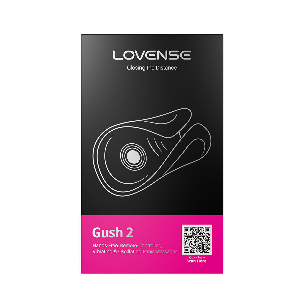 Lovense Gush 2 - Hands Free Remote Controlled Vibrating and Oscillating Penis Massager