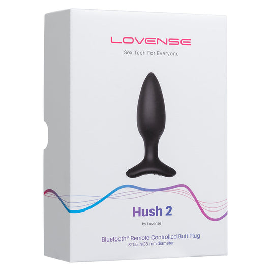 LOVENSE - Hush 2 Vibrating Remote-Controlled Butt Plug - 1.5" - Black