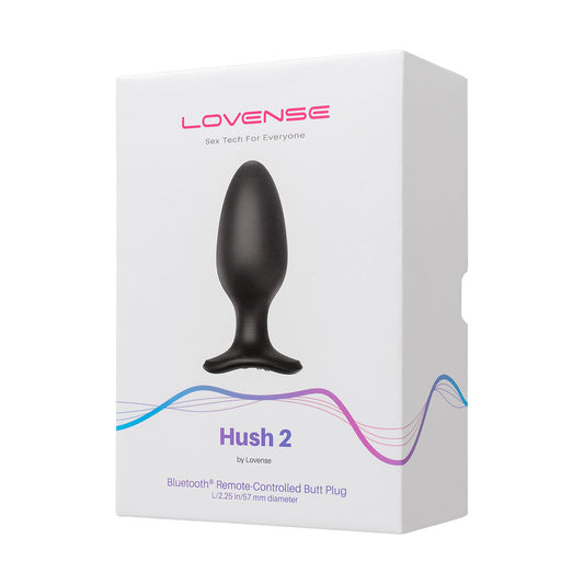 LOVENSE - Hush 2 Vibrating Remote-Controlled Plug - 2.25" - Black