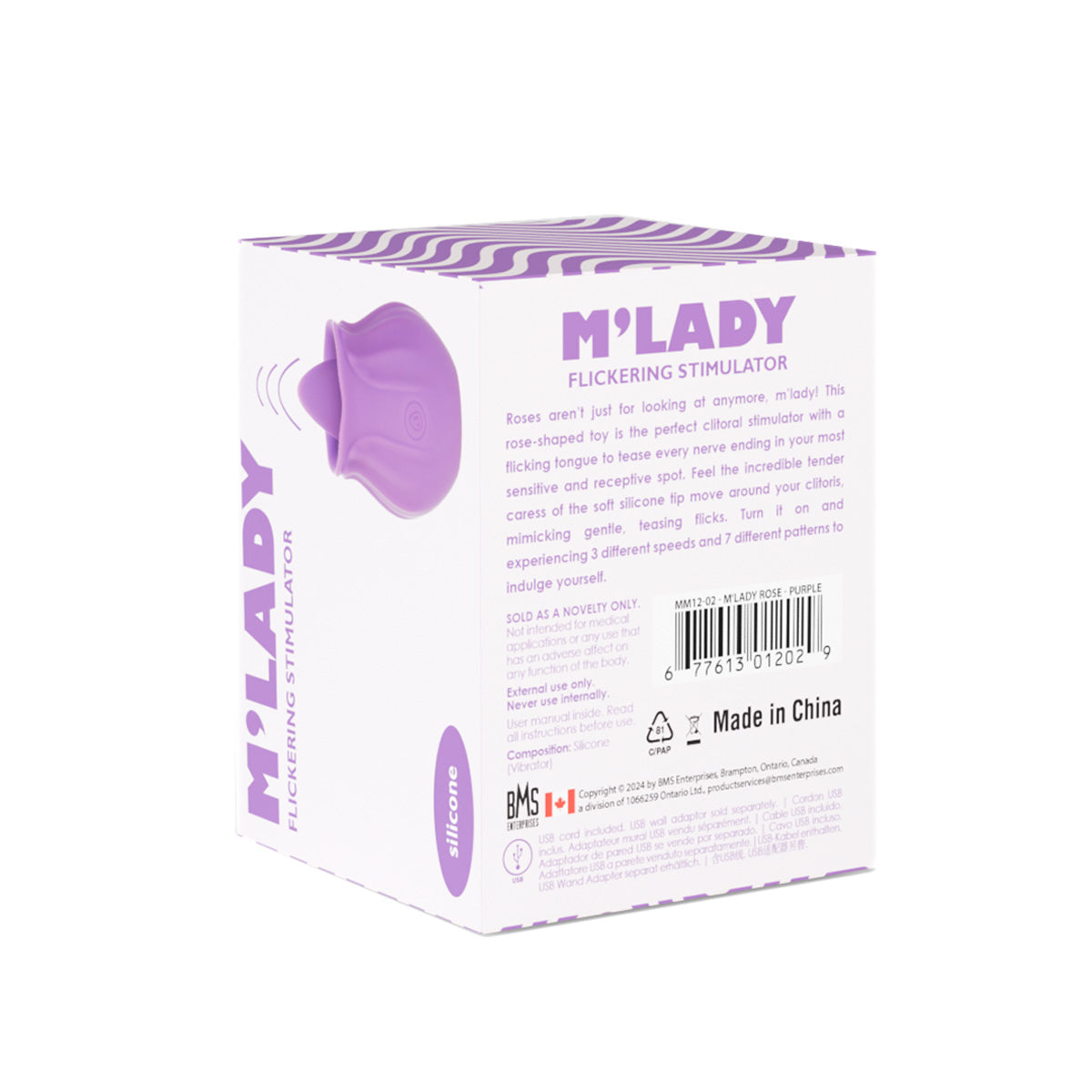 M’Lady - Flickering Tongue & Vibrating Clitoral Stimulator – Purple