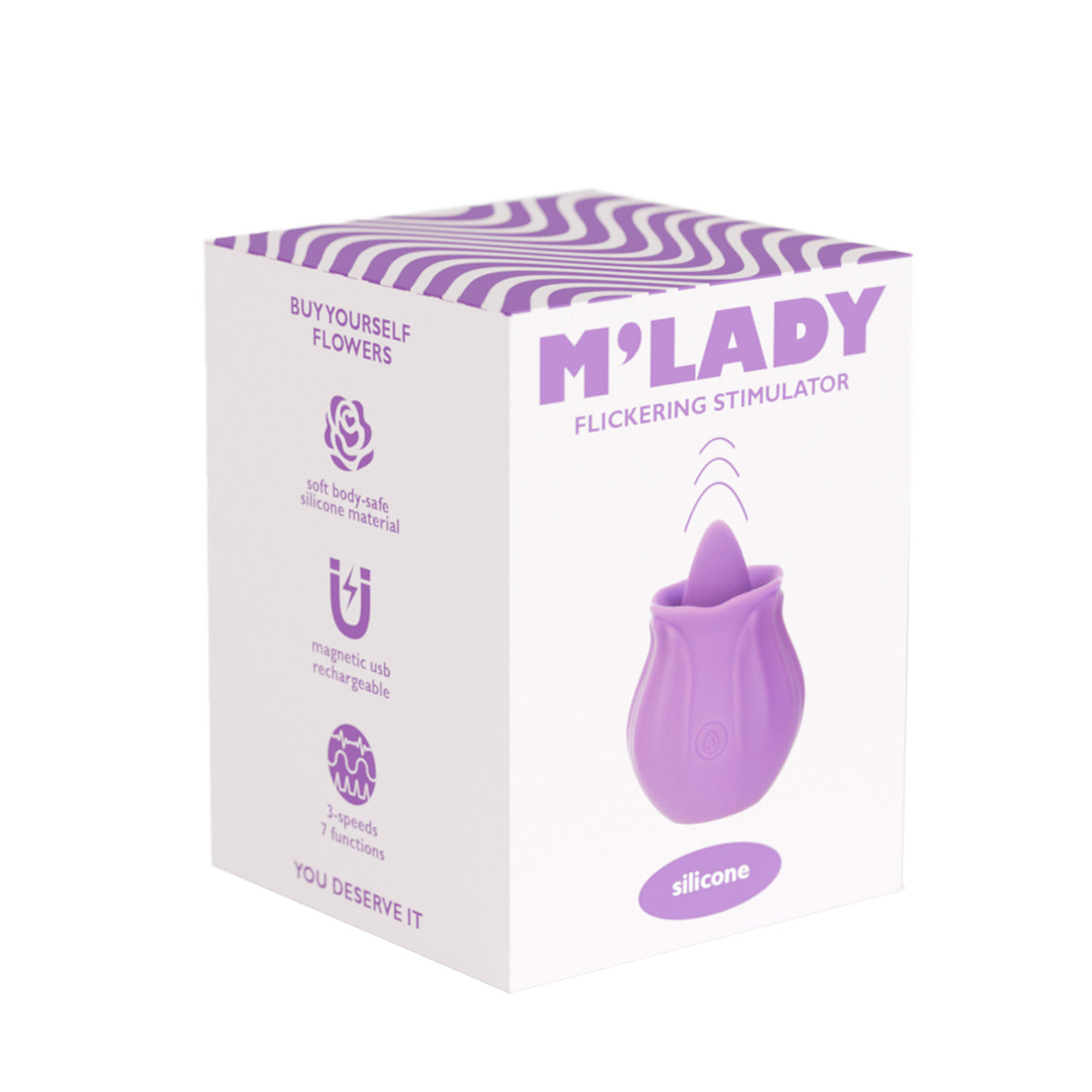 M’Lady - Flickering Tongue & Vibrating Clitoral Stimulator - Purple