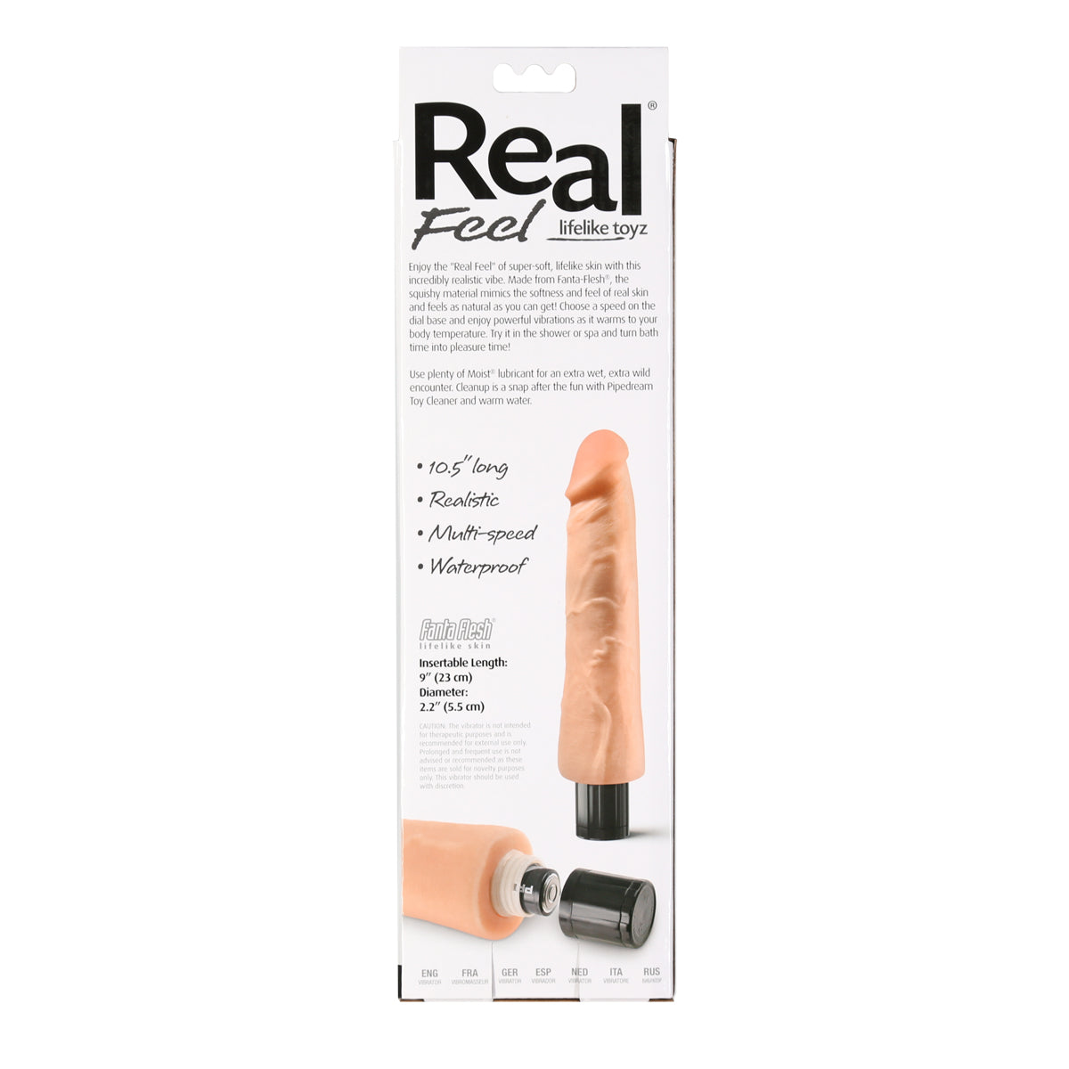 Pipedream - Real Feel 10 - Vibrating Dildo – 10.5" - Beige